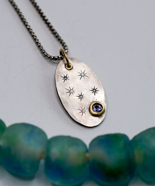 Periwinkle Starry Night Pendant