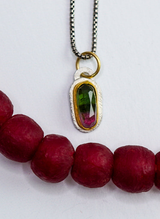 Bicolor Tourmaline Pendant