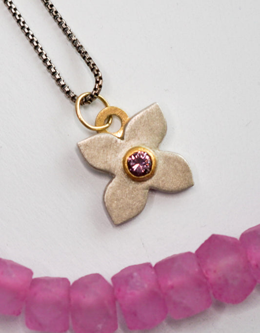 Malaya Garnet Flower Pendant