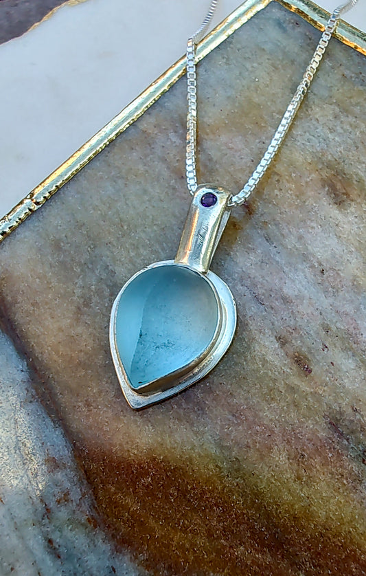 Topaz teardrop pendant