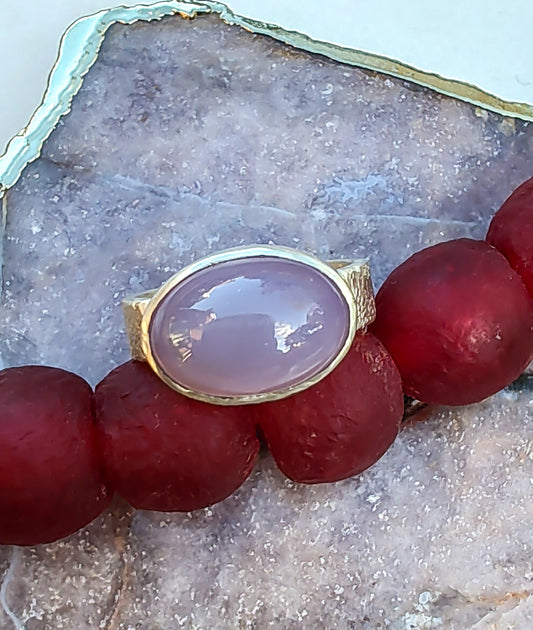 Purple Chalcedony Ring