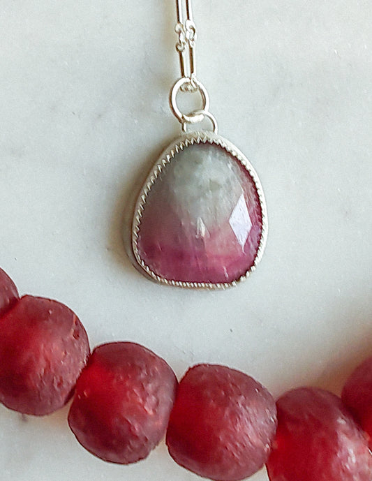 Rosecut Pink Sapphire Pendant