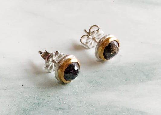 Black Diamond Stud Earrings