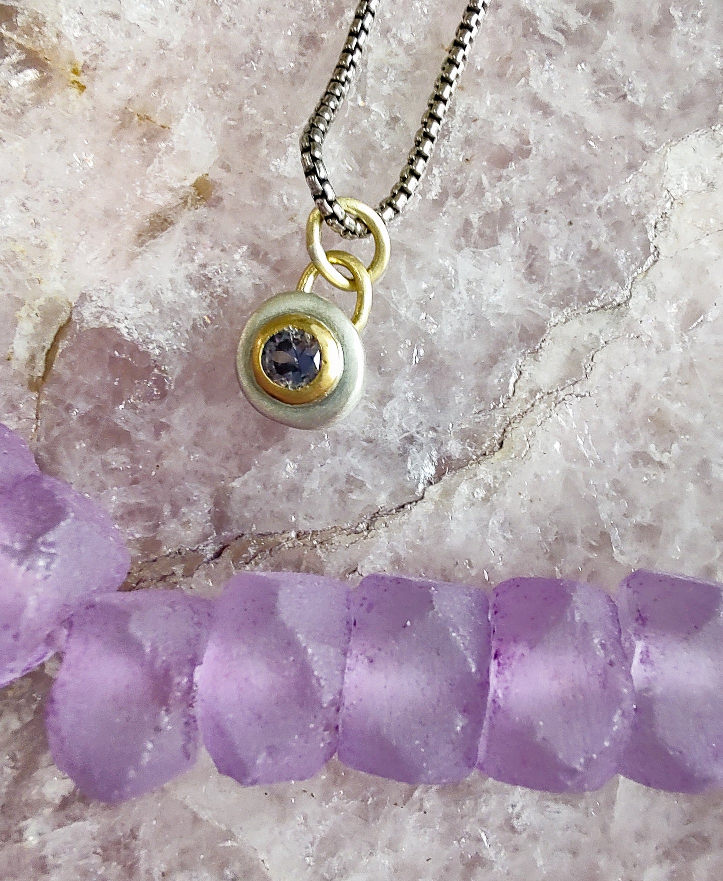 Purple Montana Sapphire Pendant
