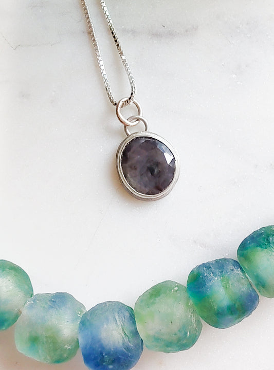 Grey Sapphire Pendant