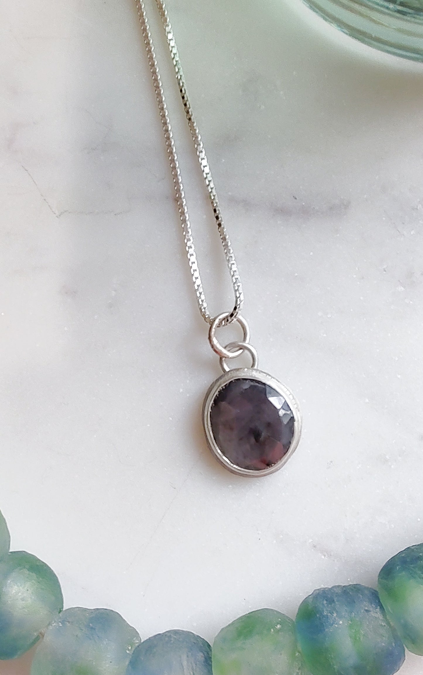 Grey Sapphire Pendant