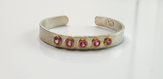 Pink Sapphire Cuff Bracelet