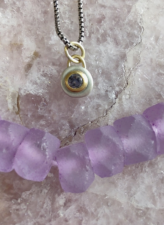 Purple Montana Sapphire Pendant