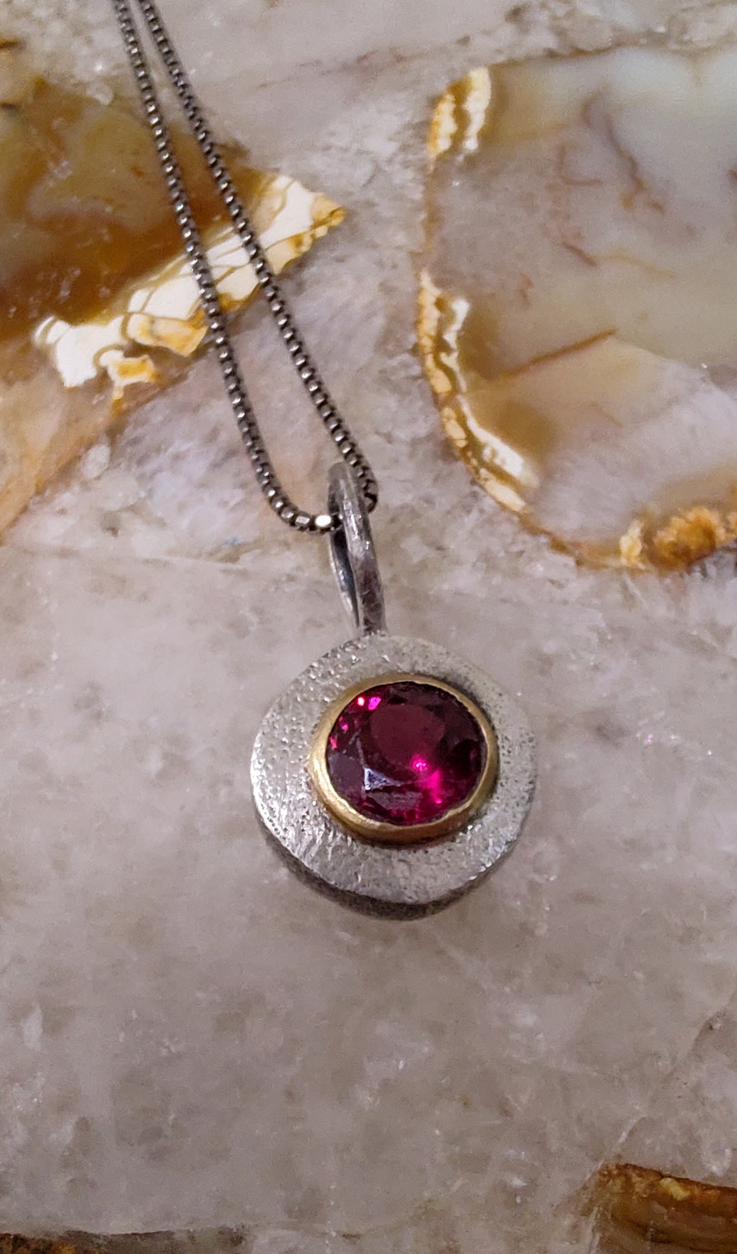 Strawberry Garnet Pendant